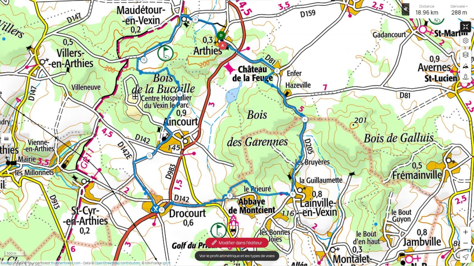 Parcours arthies