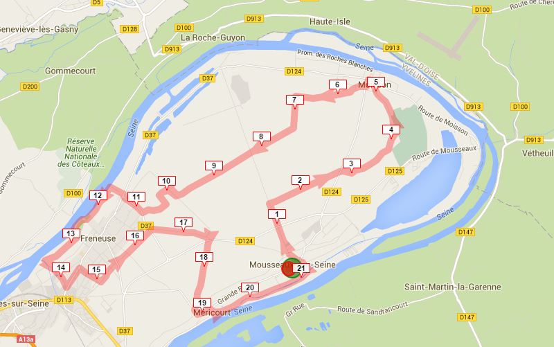 Parcours boucle seine