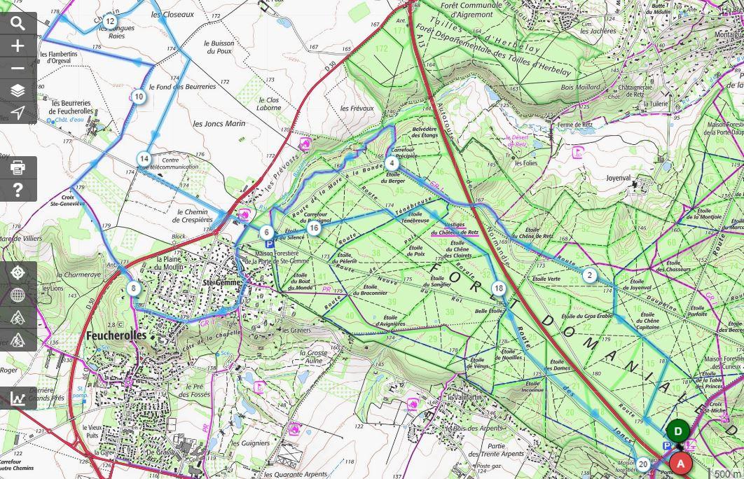 Parcours foret marly