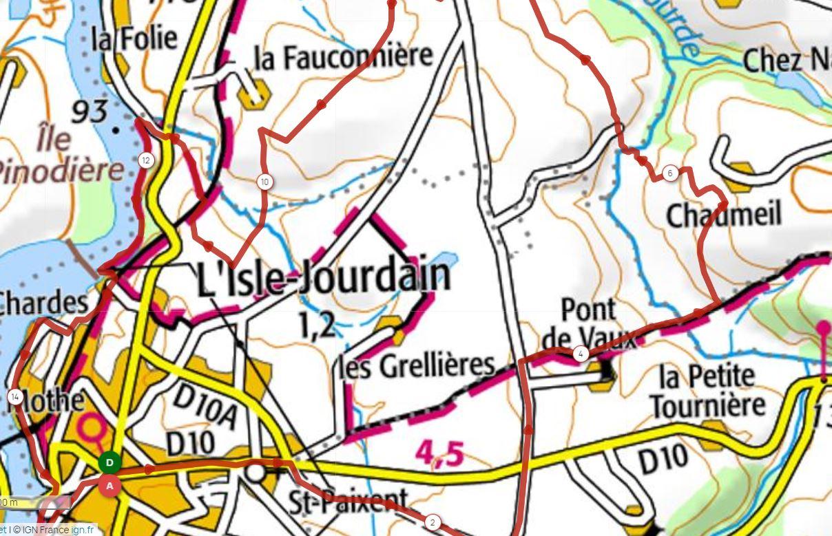 Parcours lisle jourdain